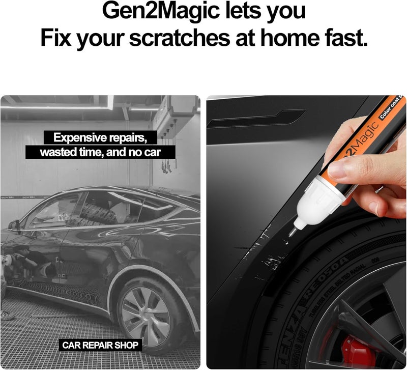 Gen2Magic Black Touch Up Paint Pen Kit Compatible with Chevy [Clear Coat Included], GBA/WA8555/WA848/WA5118 Color Match for Scratches, Rock Chips, Bumper Dings, Easy Scratch Repair & Rust Remover - Image 5